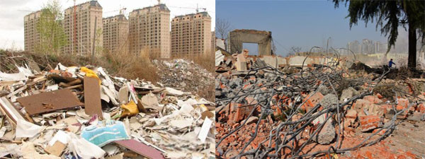 隨處可見的建筑垃圾