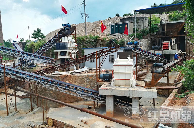 方解石破碎制砂現(xiàn)場(chǎng)圖片