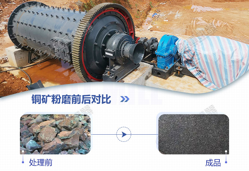 銅礦處理前后對(duì)比圖