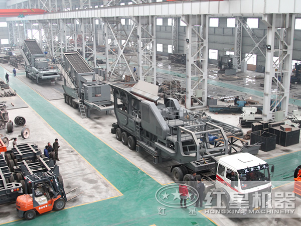 輪胎式車載移動打石機(jī)