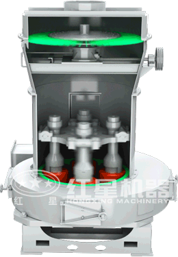 雷蒙磨粉機(jī)動(dòng)態(tài)原理圖 雷蒙磨粉機(jī)動(dòng)態(tài)原理圖