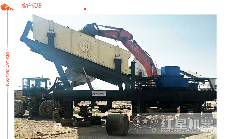 車載流動(dòng)式打沙機(jī)作業(yè)現(xiàn)場(chǎng)