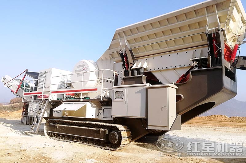 煙臺移動破碎站現(xiàn)場