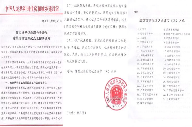 政府對(duì)建筑垃圾處理大力支持