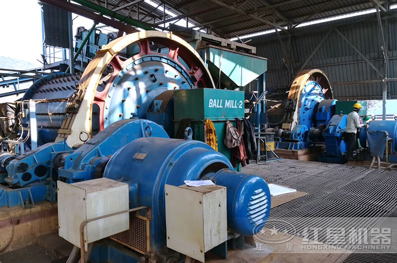 閉路磨礦加工現(xiàn)場(chǎng)